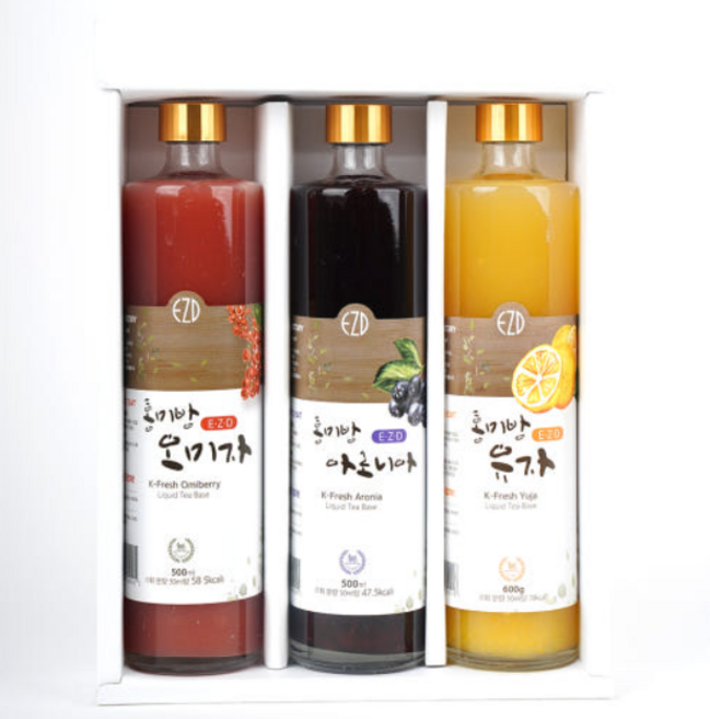 [홍미방] 진액 종합세트 500ml x 3종 종합세트, 1세트, 오미자+유자+아로니아