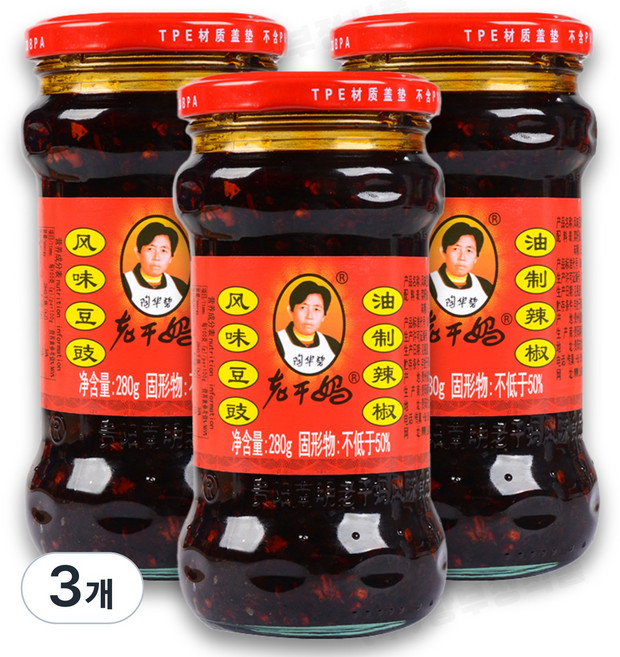 라오깐마 펑웨이도츠 중화요리 소스, 3개, 280g
