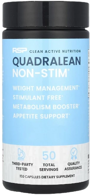 RSP 뉴트리션 QuadraLean Non-Stim 캡슐 150정, RSP Nutrition, QuadraLean Non-, 1개 - 쿠팡