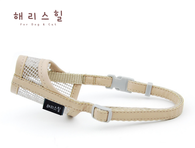 해리스힐 초경량 메쉬 컬러 입마개 M, 1개, 오트베이지