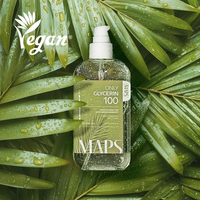 [비건뷰티] 맵스 온리 글리세린 100 비건인증 식물성 고보습 수분잠금 무향 무자극 대용량, 1개, 250ml - 쿠팡