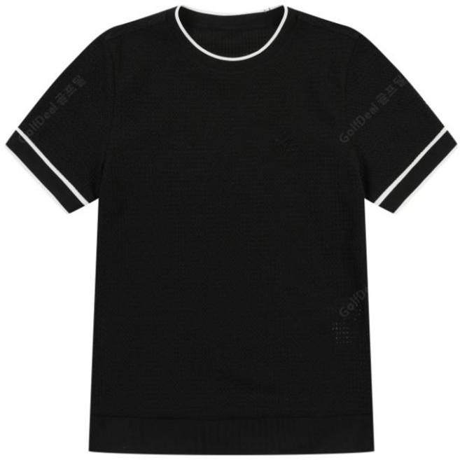 볼빅 여성 골프 조직 라운드 반팔 티셔츠 VLTSP306 BK 블랙