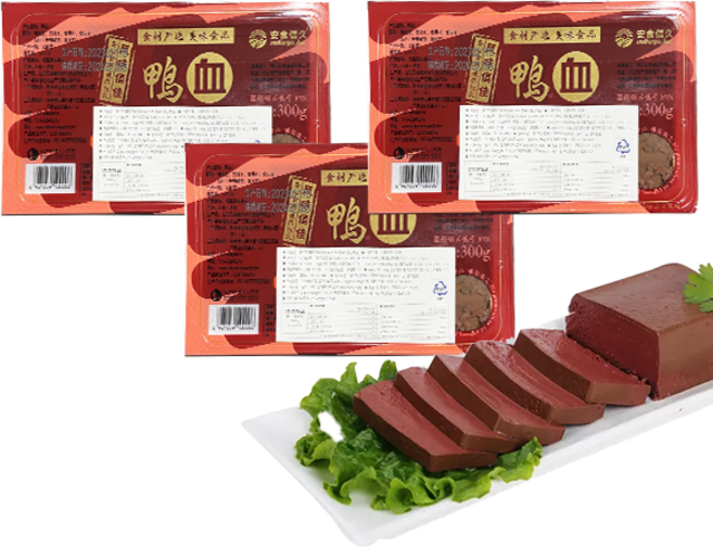 왕부정 중국식품 오리피 식재료, 300g, 3개