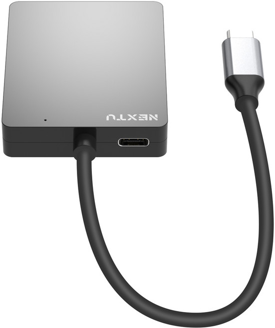 넥스트유 NEXT-2294TCH-DUAL USB3.1 C타입 듀얼 4K HDMI 모니터 어댑터 컨버터 XT2510002, 1개