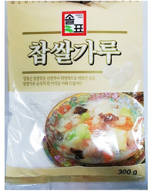 찹쌀가루 (솔표 300g) 전분코팅용/도너츠용/수제비용/미수/포장전문점/고기, 300g, 1개