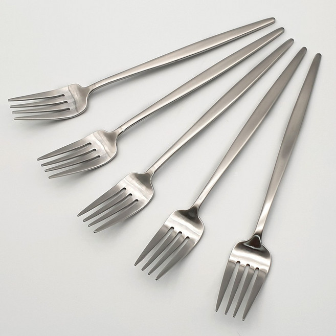 KOREA Kitchen 차밍 디저트 케이크 샐러드 포크 5P세트 made in korea, 5개, 스테인리스 실버