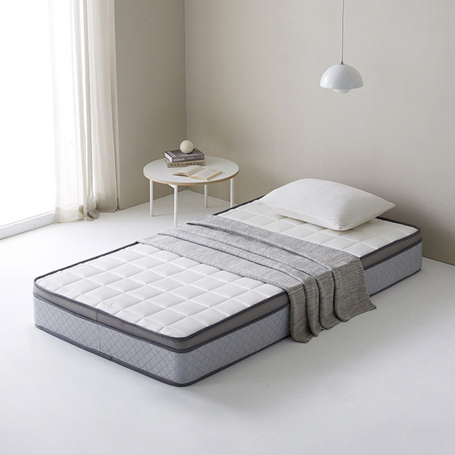 보루네오 호텔형 25cm 유로탑 본넬매트리스 싱글(S), 실버그레이