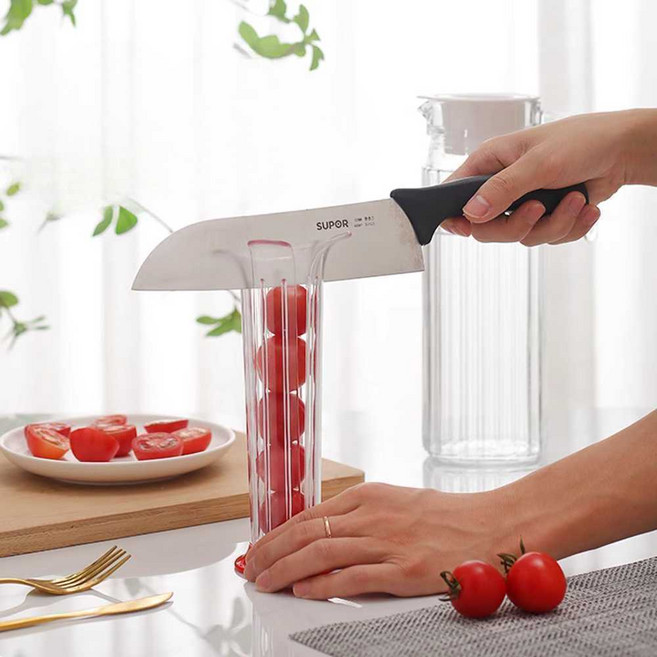 방울토마토 커터 자르는 도구 샐러드 과일 커터 컷팅, C.노란 체리토마토 슬라이서, 1개