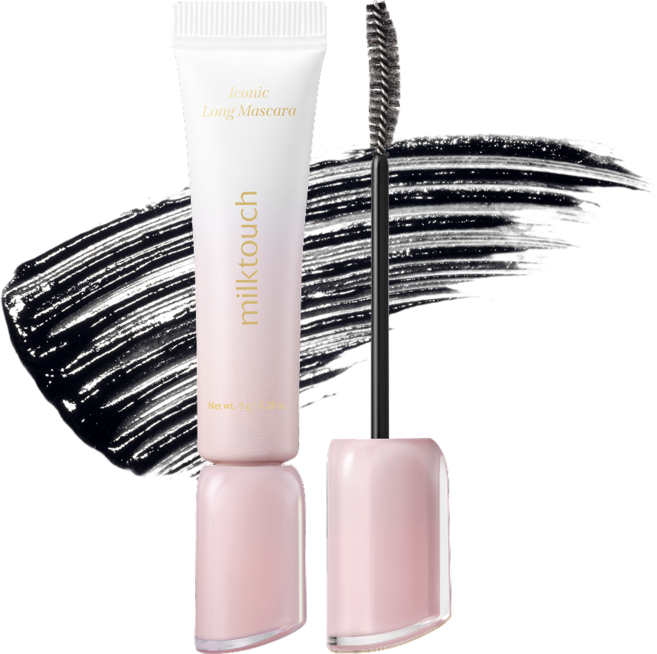 밀크터치 24시간 지속 강력 롱래쉬 아이코닉 마스카라, 블랙, 1개