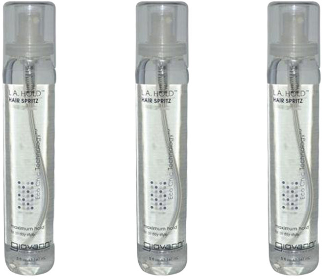 지오바니 L.A. 홀드 헤어 스프리츠 맥시멈 고정력, 147ml, 3개