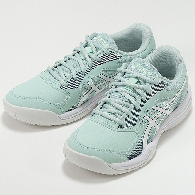 아식스 여성 테니스화 올코트 하드코트용 민트화이트