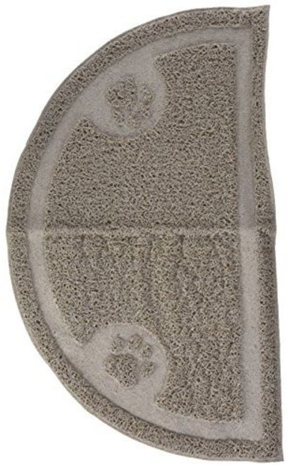 Arm & Hammer Half Circle Cat Litter Mat Gray 23 x 14 x 3 Clean Floors Waterproof Easy Clean, 1개, 회색