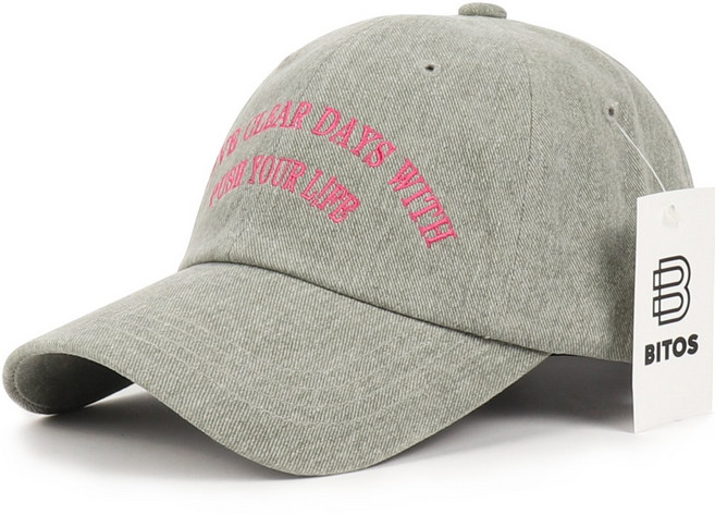 비토스 I LOVE CLEAR DAYS WITH 볼캡 야구모자 커플 데일리모자