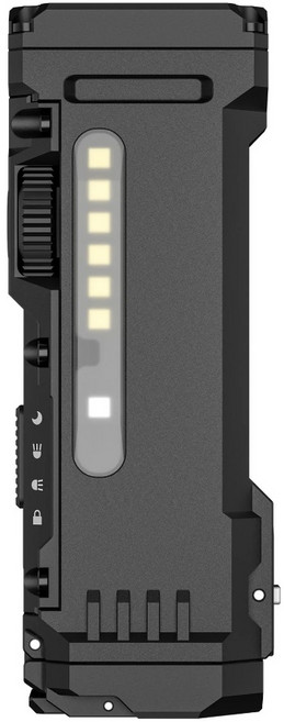 錸特光電 WUBEN X4 EDC磁吸手電筒 1500流明 205米 主燈聚泛光 RGB側燈 暖光 無極調光 滑動調節, 1個, 黑色