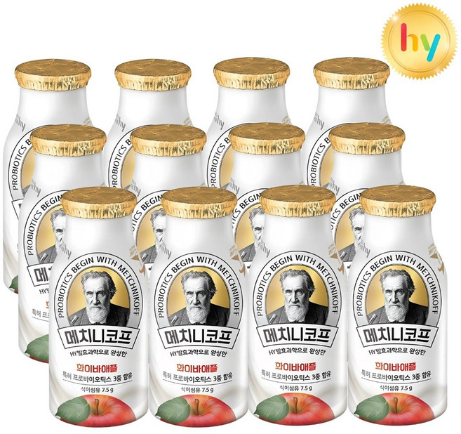 메치니코프 화이바애플 140ml 12개