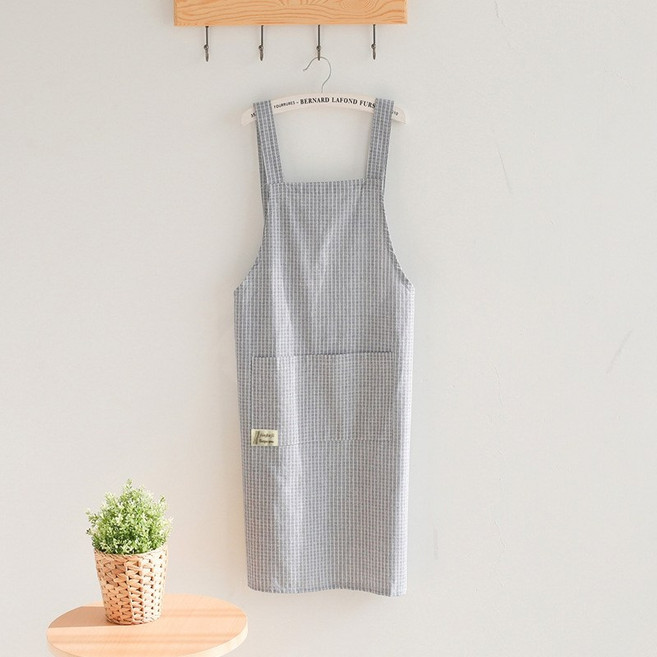 쿵샵 모던 스트라이프 H형 앞치마, 1개, 그레이