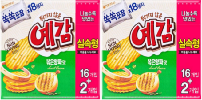 오리온 예감 볶은양파맛 실속형, 306g, 2개