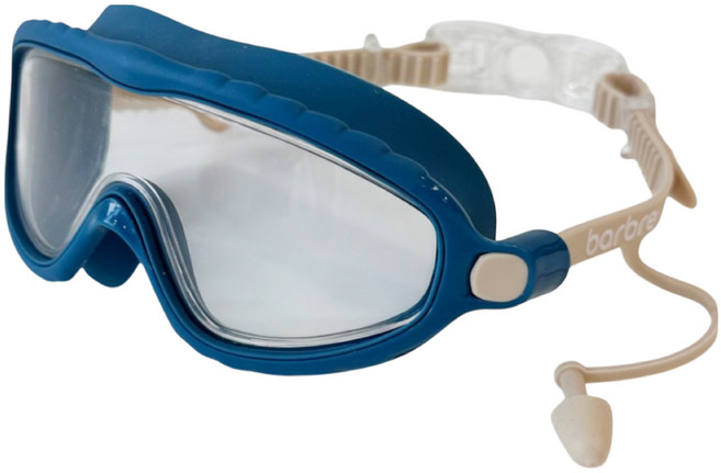 바브레 아동용 스윔고글 물안경, 1개, 블루베이지