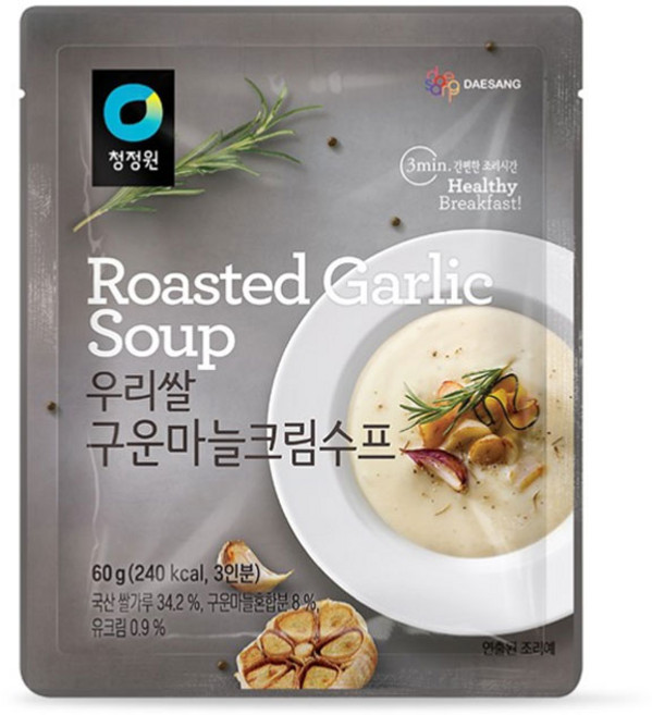 청정원 우리쌀 구운마늘크림 수프 60g X 5개 간편식