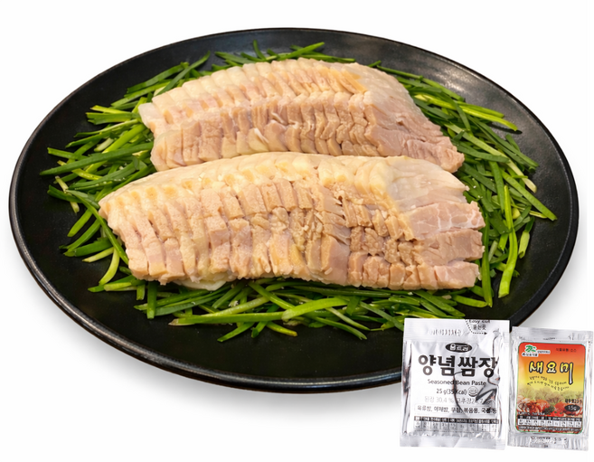 [스마일푸드] 전주 수제 돼지고기 맛 보쌈 수육 300g~ / 수제 통삼겹 / 100% 삼겹살 / 캠핑 밀키트, 1개, 1kg