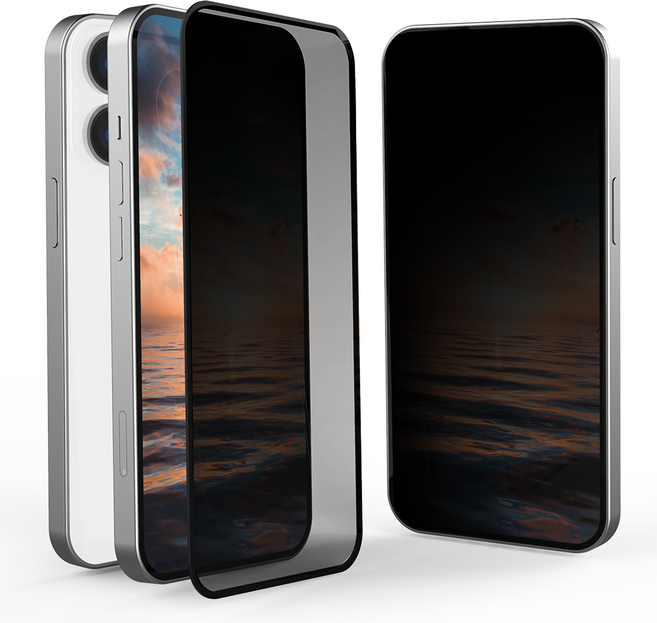 아이디스킨 프라이버시 사생활보호 강화유리 아이폰 휴대폰 액정 보호필름, 1개