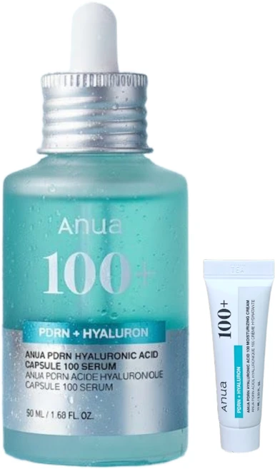 아누아 PDRN 히알루론산 캡슐 100 세럼 50ml + 수분크림 10ml, 1개 - 쿠팡