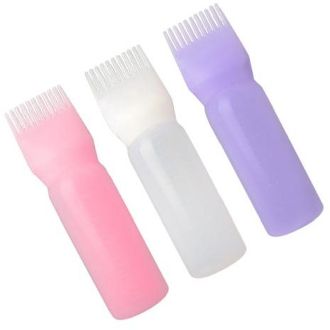 헤어토닉 도포기 탈모약 두피케어 헤어 병 빗 어플리케이터 염료 살롱 액체 루트 파마 색칠 미용 컬러 브러시 두피 오일 저장, 1개