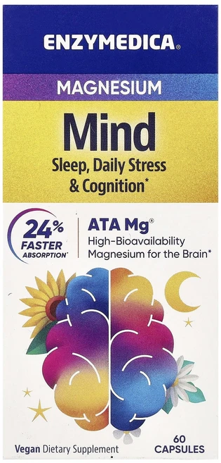 Enzymedica 마그네슘 마인드 350mg 캡슐 60정, Enzymedica마그네슘마인드350mg캡슐60정, 1개 - 쿠팡
