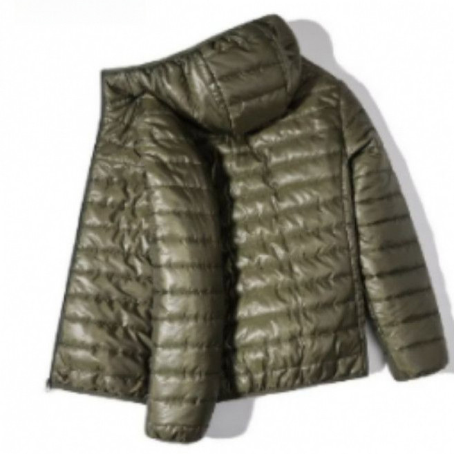 해피유통 남성 겨울 경량 후드 패딩 보온 가능한 접이식 디자인djz