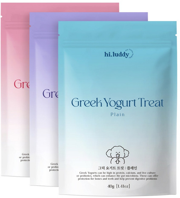 하이루디 강아지 그릭요거트 동결건조 국내산 유산균 간식, 120g, 1세트, 플레인,블루베리,크랜베리