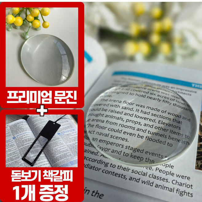 엘뉴본 크리스탈 문진 확대경 오브제 돋보기, 1