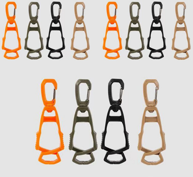 작업용 분실방지 클립 장갑집게 열쇠, 12개, 4색