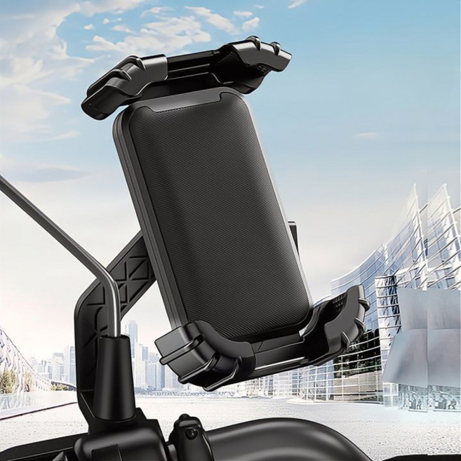 카지온 자전거 바이크 원터치 핸드폰거치대, 백미러형, 1개