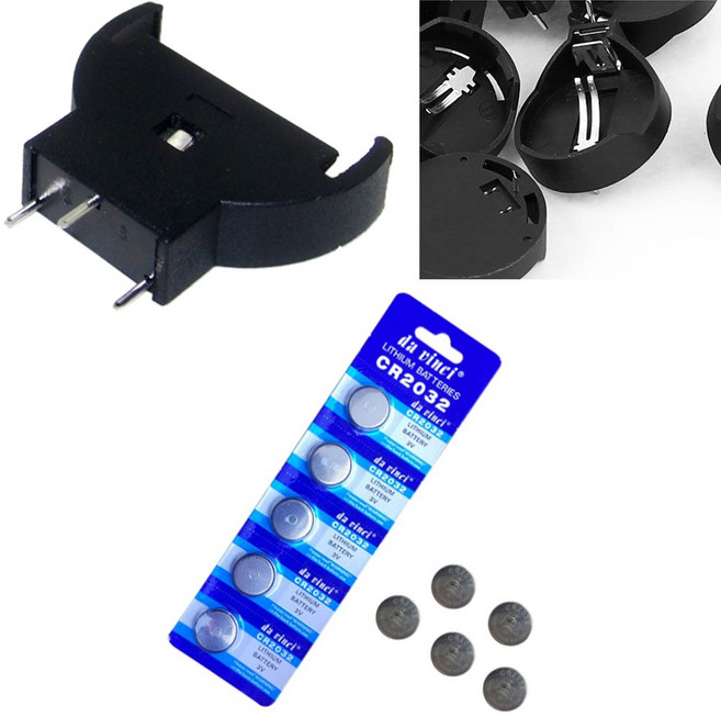 cr2032배터리홀더 cr2025 cr2032 버튼셀 수은전지, 1개