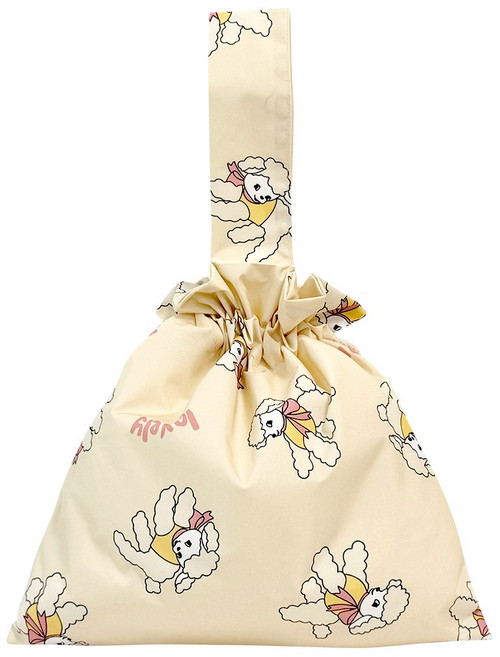 아이주 실내화 주머니 여벌옷 방수 파우치 준비물 기저귀 신발 가방 어린이집 선물 이유식 도시락 파우치, 러블리양