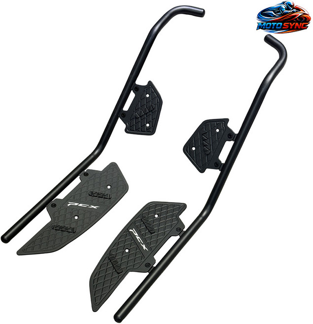 모토싱크 PCX 범퍼 가드 발판 일체형 2025년 이상, 1세트, 블랙-강화형