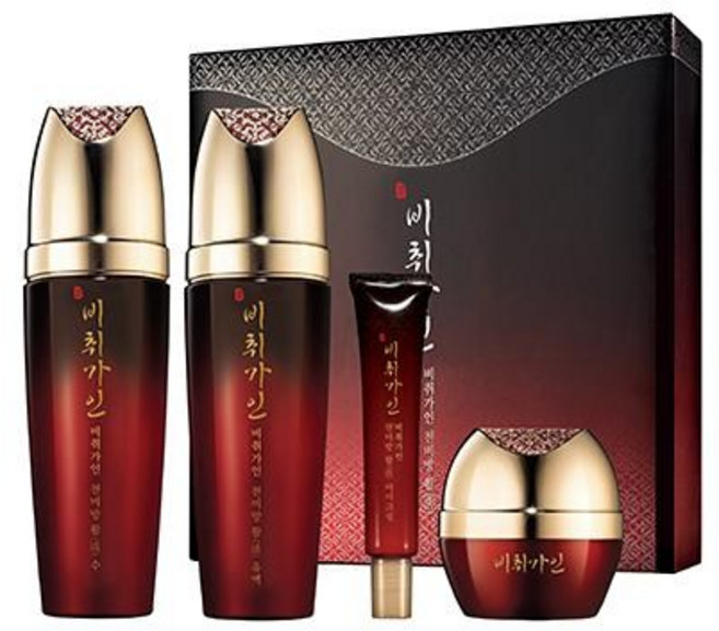 코리아나 비취가인 천비방활2종 세트 수160ml +유액160ml + 1p +쇼핑백, 1세트