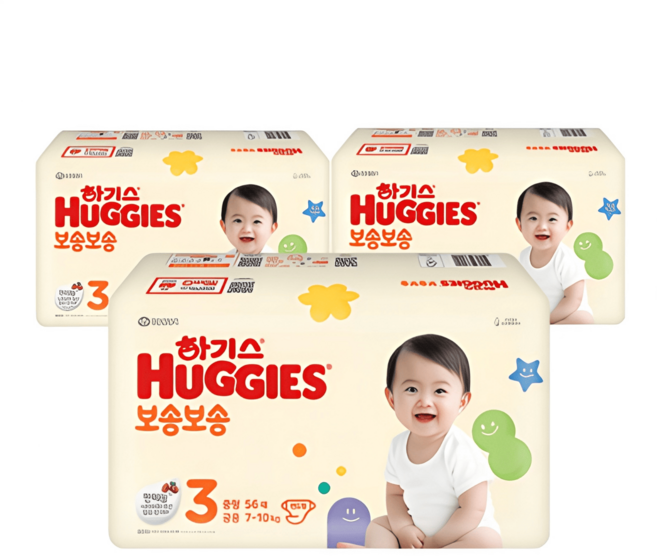 하기스 보송보송 밴드 3단 공용, 3단계, 168매