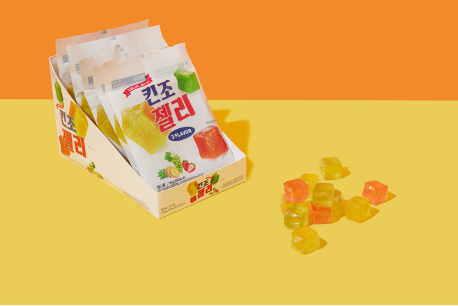 킨조 딸기 파인애플 청포도 과즙향 젤리, 12개, 76g