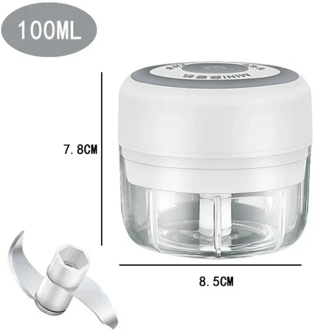100/250mL 미니 소형 호환 크러셔 쵸퍼 USB 충전 마늘 민서 전기 생강 양파 고기 사수기