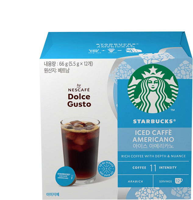 스타벅스 아이스 아메리카노 캡슐커피, 5.5g, 12개입, 1개