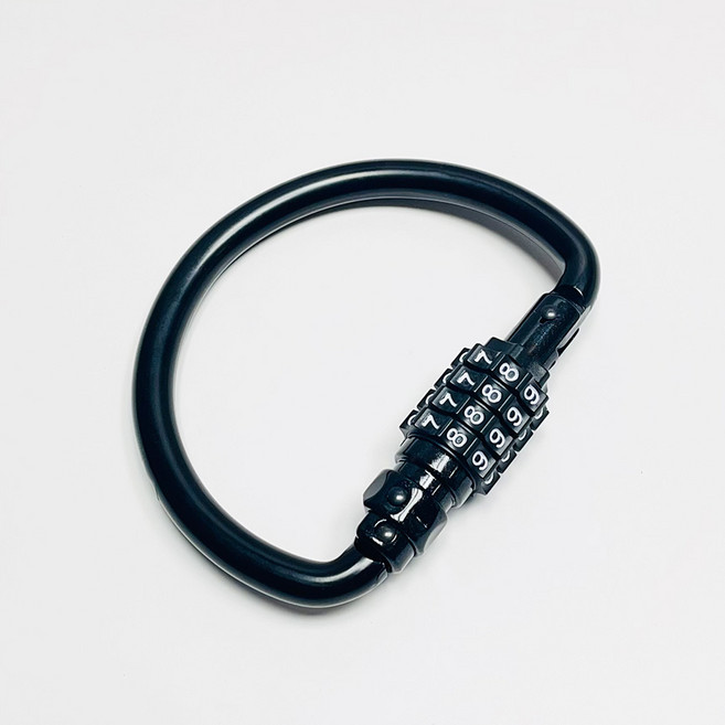 파크라이프 등산 25KN 대형 강철 반원형 카라비너 등반 자물쇠, 1개, 블랙