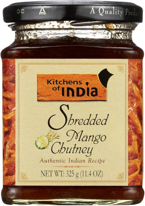 키친 오브 인디아 처트니 - 채 썬 망고 - 케이스당 6개 - 323g Kitchens Of India Chutney Mango Shredded, 1개, 325g