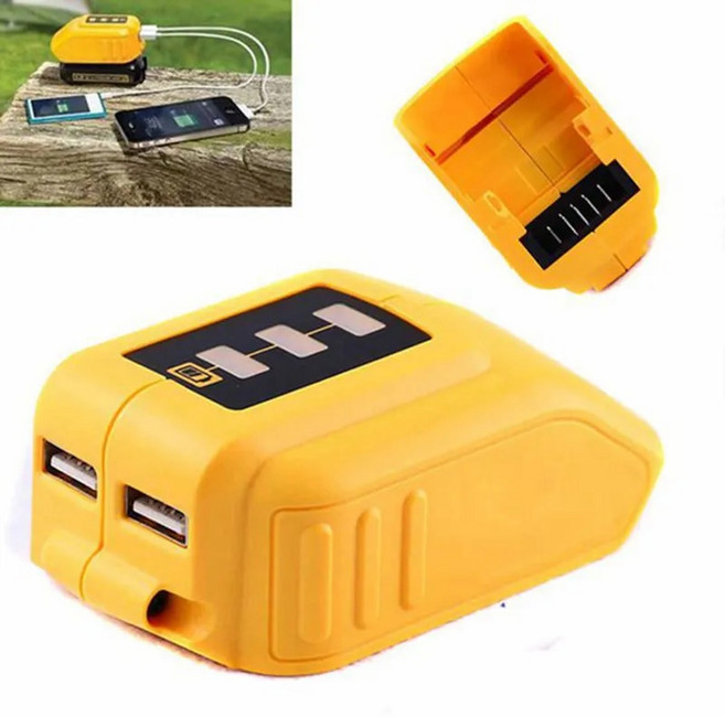 DEWALT USB 컨버터 충전기 리튬 이온 배터리 컨버터 DCB090 USB 장치 충전 어댑터 전원 공급 장치 14.4V 18V 20V, 1개