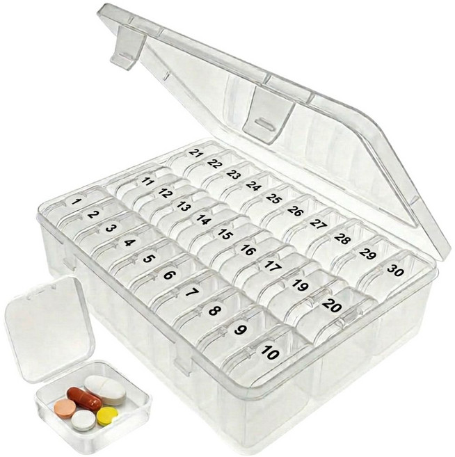 필인어스 30일 투명 알약 케이스, 1개