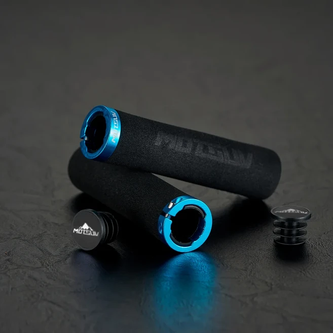 자전거 스펀지 핸들바 커버 단면 산악 그립 럼 편안한 땀 흡수 폼 장갑, 02 Blue