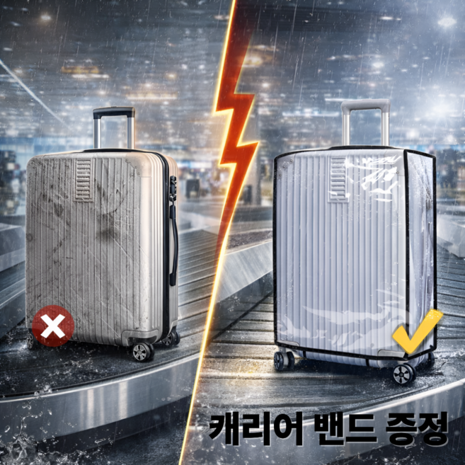 리딜 여행용 투명 캐리어 커버 PVC 방수 긁힘방지 보호커버 20 24 26 28 30인치