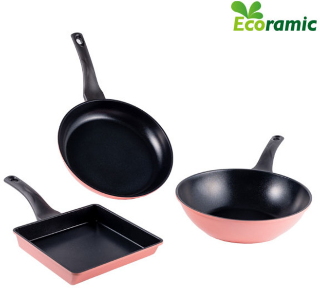 에코라믹 블루밍 프라이팬 3종 핑크 (가스전용), 1개