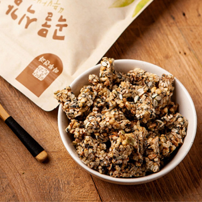 [별땅한과] 국산 검은깨강정 흑임자 검은깨 강정 깨강정, 300g