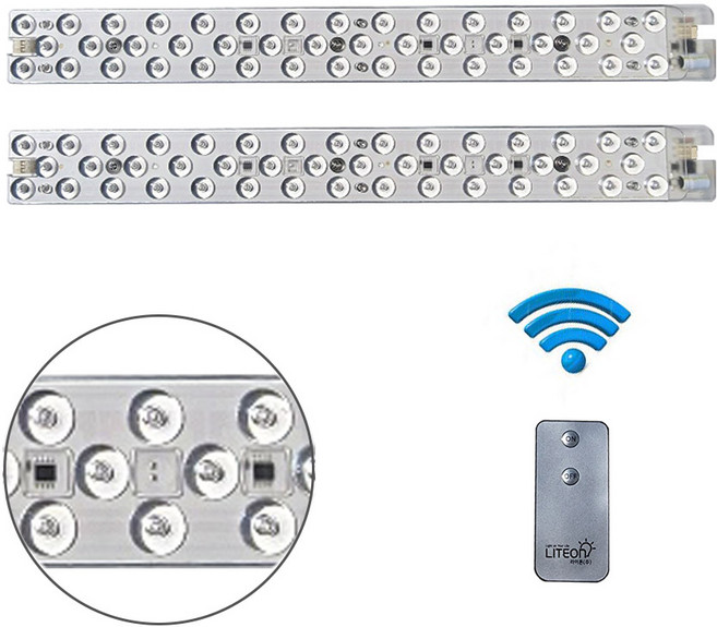 라이톤 LED 리폼 DIY 리모콘 모듈램프 25W 주광색 (램프2개+리모콘) FPL36W 대체형, 1개